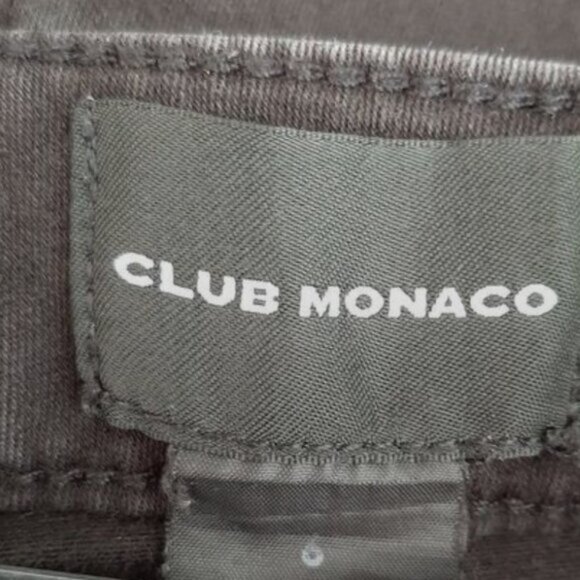 CLUB MONACO / Skinny Crop Black Jeans Ankle Zip Sz 6 - Picture 9 of 10